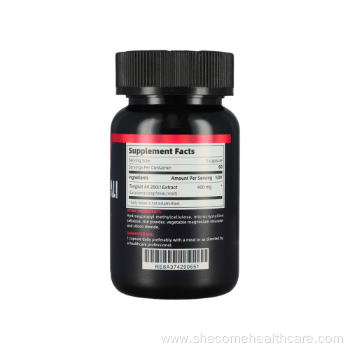 Vegetarian 60Caps Extract Tongkat Ali Capsules for Men